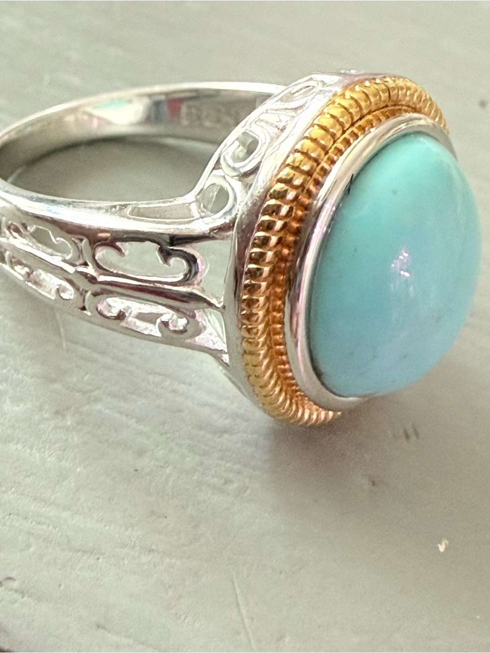 925 Sterling Silver Gold Vermeil Ring NEW size 6 - Picture 8 of 11
